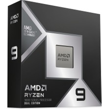 Marmara Qumasch Amd Ryzen 9 9950X3D2 Dual Edition 16 Core, 4,30-5.60GHZ, 208MB Cache, 200W,  Am5 Soket, Box (Kutulu) (Dahili Grafik Var, Fan Yok)