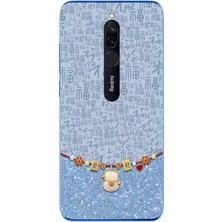 Le Balvo Redmi 8 Uyumlu Mavi Japon Desen Baskılı Silikon Kılıf
