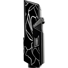 Cohiba Tek Torch Pürmüz Delici Iğneli Desenli Metal Puro Çakmağı - TR9592