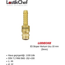 Lüdecke ES10S Es Stoper Hortum Ucu 9 mm