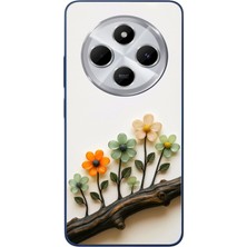 Le Balvo Redmi 14C Uyumlu Dalda Açan Çiçekler Baskılı Silikon Kılıf