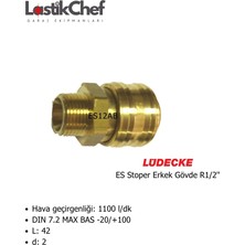 Lüdecke ES12AB Es Stoper Erkek Gövde R1/2"