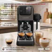 Grundig Ksm 6430 Delisia Coffee Yarı Otomatik Kapsüllü Süt Hazneli Espresso Makinesi