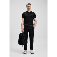 Lufian Erkek Jaxon Hi- Tech Performance Dikişsiz Polo T-Shirt 111040241 Siyah