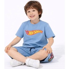 Miniko Kids Erkek Çocuk Hot Wheels Modelli Pamuk Şortlu Takım