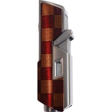 Cohiba Tek Torch Pürmüz Delici Iğneli Desenli Gunmetal Metal Puro Çakmak - TR9596