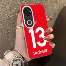 HONTINGA Vivo V50 ile Uyumlu Kılıfı Silikon Kenar Sert Arka Düşüme Önleyici Basitlik Anti Düşme Kamera Korumali Dünya Kupası 13 Numara Deniz Gül Desen Telefon Kılıfı K1-1216