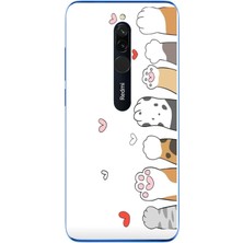 Le Balvo Redmi 8 Uyumlu Kedi Harekatı Patileri Baskılı Silikon Kılıf