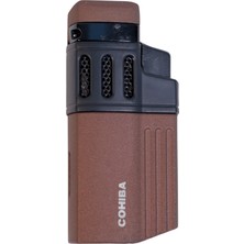 Cohiba 4 Torch Pürmüz Delici Kahverengi Siyah Metal Puro Çakmağı - TR9544