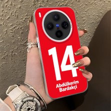 HONTINGA Vivo X300 ile Uyumlu Kılıfı Silikon Kenar Sert Arka Düşüme Önleyici Basitlik Anti Düşme Kamera Korumali Dünya Kupası 14 Numara Abdülkerim Bardakçı Desen Telefon Kılıfı K1-1217