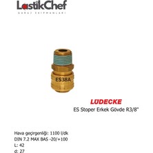 Lüdecke ES38A Es Stoper Erkek Gövde R3/8"