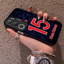 HONTINGA Vivo Y19S ile Uyumlu Kılıfı Silikon Kenar Sert Arka Düşüme Önleyici Basitlik Anti Düşme Kamera Korumali Dünya Kupası 15 Numara Ozan Kabak Desen Telefon Kılıfı K1-1218