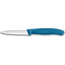 Victorinox 6.7632.C1 Swiss Classic 8cm Tırtıklı Soyma Bıçağı, Mavi