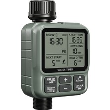 Konk Tools Profesyonel Otomatik Bahçe Sulama Saati - 8 Programlı, Yağmur Sensörlü, Akıllı Sulama Sistemi (Ipx5)
