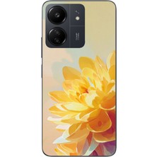 Le Balvo Redmi 13C Uyumlu Sarı Çiçek Baskılı Silikon Kılıf