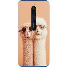 Le Balvo Redmi 8 Uyumlu Sevgili Lamalar Baskılı Silikon Kılıf