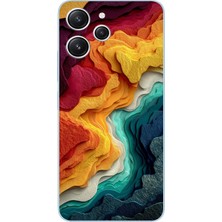 Le Balvo Redmi 12 Uyumlu Renk Dalgaları Baskılı Silikon Kılıf