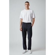Little Cup Jeans Co  Erkek Lacivert Baggy Fit Rahat Kalıp Beli Lastikli Pantolon