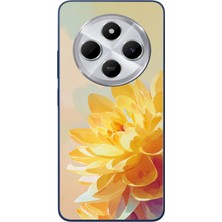 Le Balvo Redmi 14C Uyumlu Sarı Çiçek Baskılı Silikon Kılıf