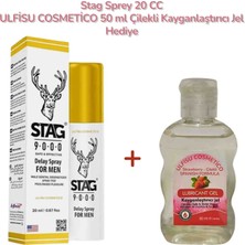 ULFİSU COSMETİCO Ulfisu Cosmetico Çilekli Kayganlaştirıcı Jel 50 ml - Stag Geçıktiricı Sprey Hediyeli Set