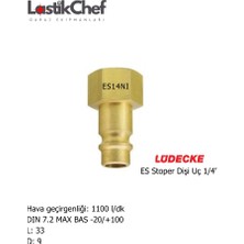 Lüdecke ES14NI Es Stoper Dişi Uç R1/4"