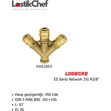 Lüdecke VWS38ES Es Serisi Network 3'lü R3/8"