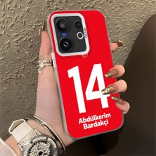 HONTINGA Vivo X200 Fe ile Uyumlu Kılıfı Silikon Kenar Sert Arka Düşüme Önleyici Basitlik Anti Düşme Kamera Korumali Dünya Kupası 14 Numara Abdülkerim Bardakçı Desen Telefon Kılıfı K1-1217