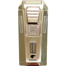Cohiba Çift Torch Pürmüz Delicili Gold Metal Puro Çakmağı - TR9488