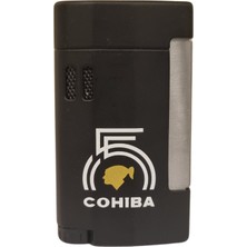 Cohiba 55. Yıl Özel Üretim Dahili Kılıflı Tek Torch Pürmüz Siyah Puro Çakmağı - TR7735