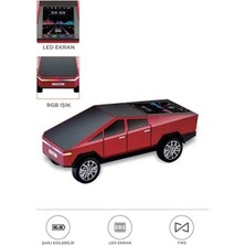 Renas Store D68 Cyber Model Araba Tasarımlı Bluetooth Hoparlör 15W Güçlü Ses Rgb LED /tws/usb Kırmızı