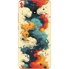 Le Balvo Redmi 8A Uyumlu Ahenkli Boya Izleri Baskılı Silikon Kılıf