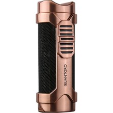 Quantoro 3 Torch Pürmüz Delicili Siyah-Gold Metal Puro Çakmağı - TRZ1153