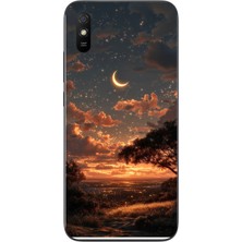 Le Balvo Redmi 9A Uyumlu Ay Gecesi Baskılı Silikon Kılıf