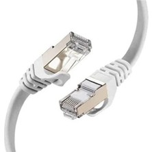 Flaxes FNK-701G 1 Metre Cat7 Kablo S/ftp Patch Kablosu, Gri 1m Cat7 Kablo