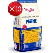 Yayla Mısır ve Sarı Mercimek Penne Makarna 400 G X10