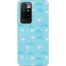 Le Balvo Redmi 10 2022 Uyumlu Kağıttan Uçak Baskılı Silikon Kılıf