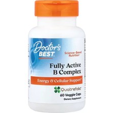 Dr  Best Doctors Best Fully Active B Complex With Quatrefolic 60 Veggie Caps (B1-B2-B3-B6-B12-Biotin-Vita C)