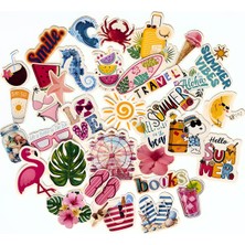 TT sticker Yaz -Tatil Temalı Sticker Set Bullet Journal Ajanda Valiz Laptop Tablet Telefon Etiket Çıkartma