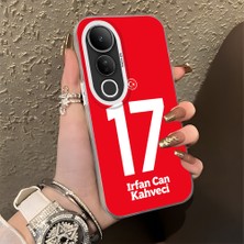 HONTINGA Vivo V50 Lite ile Uyumlu Kılıfı Silikon Kenar Sert Arka Düşüme Önleyici Basitlik Anti Düşme Kamera Korumali Dünya Kupası 17 Numara Irfan Can Kahveci Desen Telefon Kılıfı K1-1220