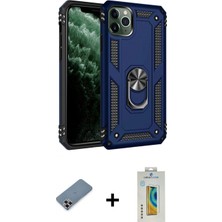 Pileli Store Pilelistore™ iPhone 11 Pro Max Kılıf Ahenk Klasik Koleksiyonu - Siyah Polymer Nano Ekran Koruyucu + Metal Kamera Lens Koruma Cam - Mr