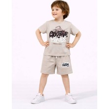 Miniko Kids Erkek Çocuk City Modelli Pamuk Şortlu Takım