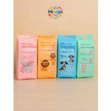 Minopi 8'li Çanta Tipi Taşınabilir Mini Cep Tipi Islak Mendil Sevimli Hayvan Figürler