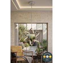 Lzy Avize Store Yıldız Model Krom 3 Renkli Sarkıt Modern – Salon, Çocuk Odası, Mutfak ve Antre Için Şık Aydınlatma