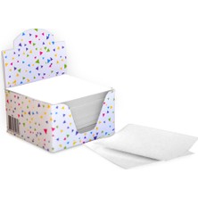 Minopi Beyaz Küp Blok 8 x 8 cm Not Kağıdı Beyaz Not Kağıdı Kare Kağıt
