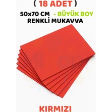 Minopi Kırmızı Renkli Mukavva 18 Adet 50X70 cm Sert Karton Mukavva