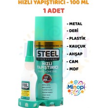 Minopi 1 Adet Hızlı Yapıştırıcı Spreyli 100 ml Activatör Spreyli Mdf Japon Yapıştırıcı Seti Genel Amaçlı