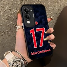 HONTINGA Vivo Y04 ile Uyumlu Kılıfı Silikon Kenar Sert Arka Düşüme Önleyici Basitlik Anti Düşme Kamera Korumali Dünya Kupası 17 Numara Irfan Can Kahveci Desen Telefon Kılıfı K1-1220