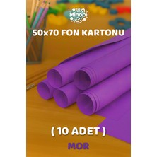 Minopi Mor Fon Kartonu 50X70 cm 10'lu Paket Renkli Fon Kartonu