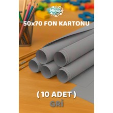 Minopi Gri Fon Kartonu 50X70 cm 10'lu Paket Renkli Fon Kartonu