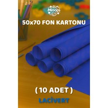 Minopi Koyu Mavi Fon Kartonu 50X70 cm 10'lu Paket Renkli Fon Kartonu